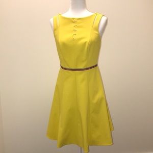 Karen Millen Canary Yellow Sun Dress
